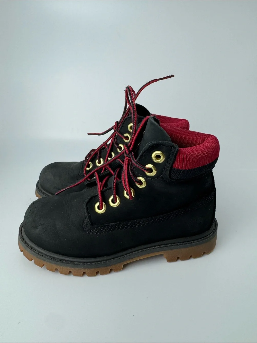 Timberland Black Red Boots - Kids 11